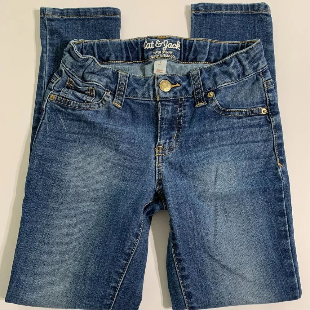 Cat & Jack Girls Super‎ Skinny Jeans Size 8
